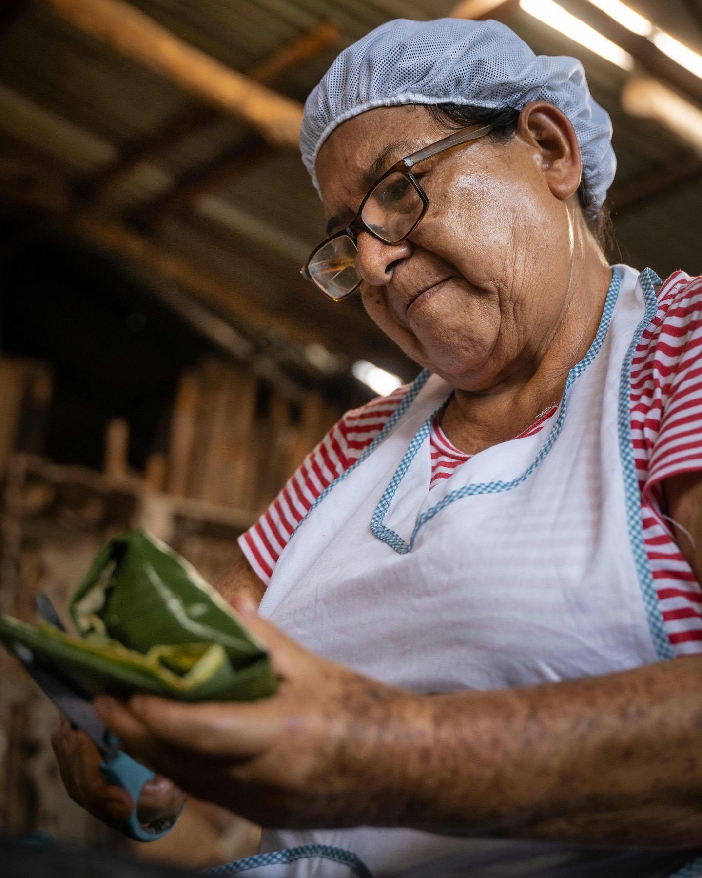 Abuela Rosa Mendoza in the kitchen