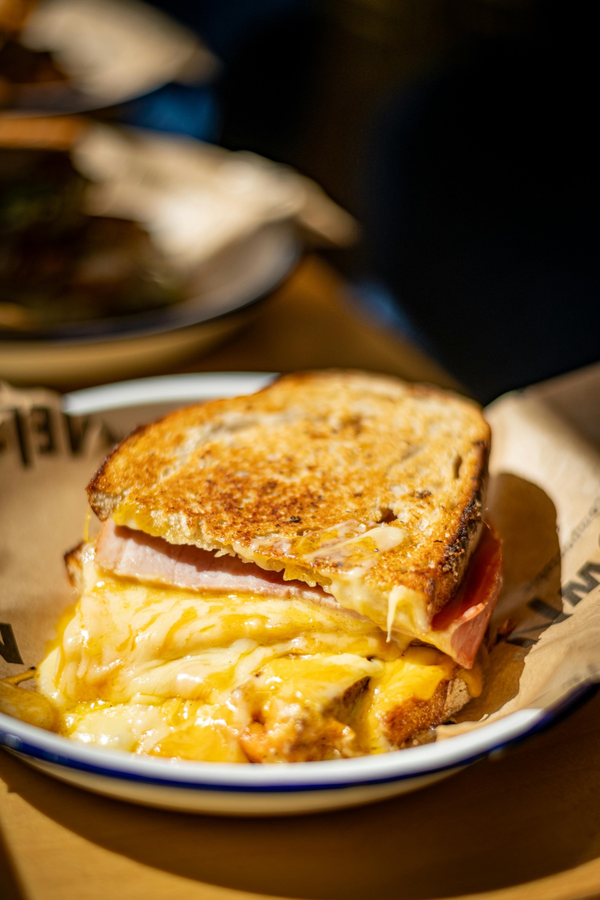 A pressed Cubano sandwich
